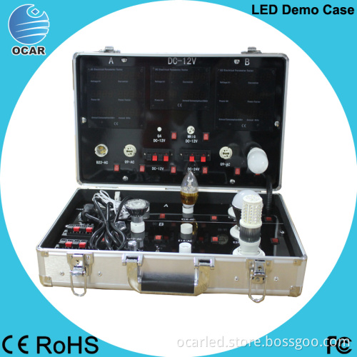 Led light salesman necessary test tool led sample display suitcase